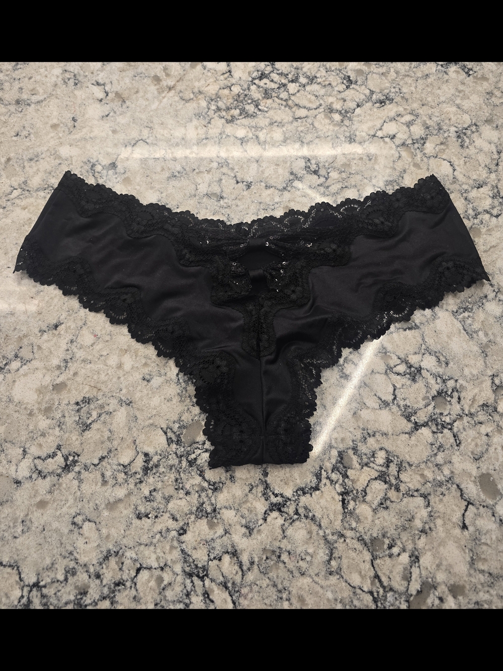 Victoria's Secret Black Lace Hipster Panty